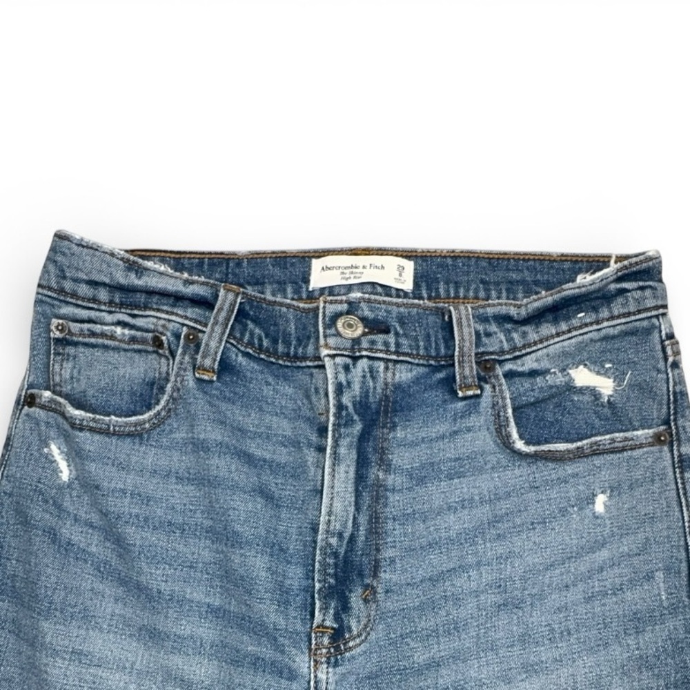 Abercrombie The Skinny  High-Rise Distressed Jean Size 29 - Picture 4 of 6